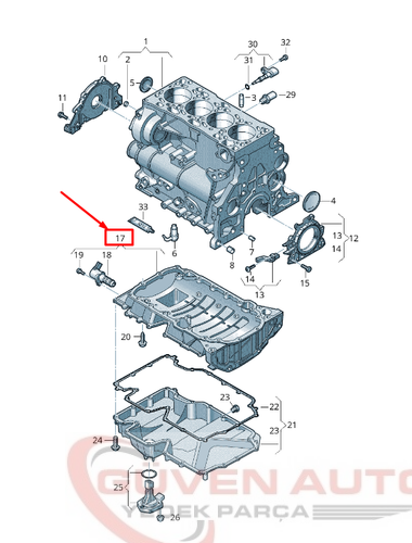 Motor Yağ Karteri Üst Parçası 05L103603D Audi A4 - A5 - A6 - A7