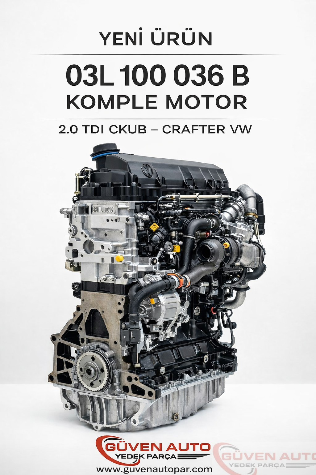 Crafter 2.0TDI Motor Komple CKUB 03L100036B - 03L100090T