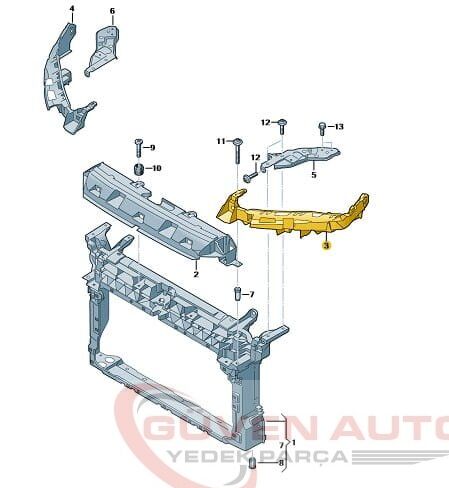 Far Alt Braketi 5FA807889B Leon (2020-2025)