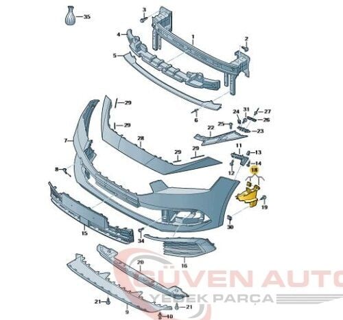 Hava Kılavuzu Sağ 5FA807010 Leon (2020-2025)