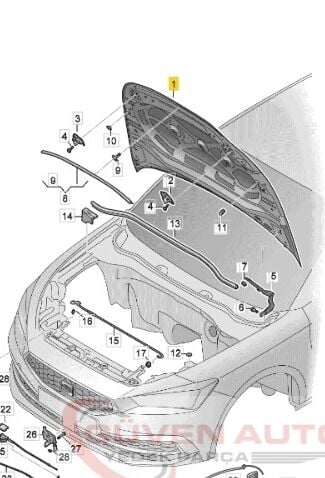 Ön Kaput 5FA823031D Seat Leon (2020-2025)