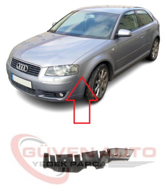 Audi A3 Ön Tampon Braketi Sol 2004-2008        -8P0807183A