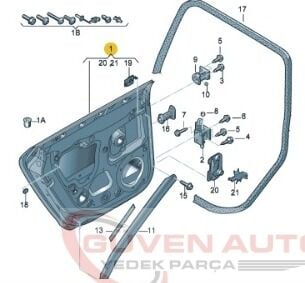 Audi A3 Sağ Arka Kapı 2004-2013       -8P4833052A