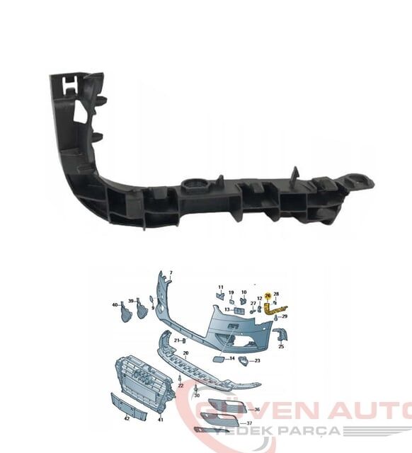 Audi A3 Tampon Braketi Sol 2013-2016       -8V3807183A
