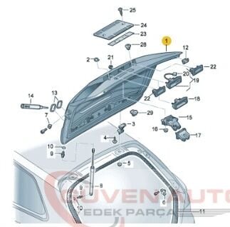 Audi A3 Hb Bagaj Kapağı 2013-2020       -8V4827025D