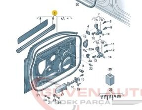 Audi A3 Hb Sağ Ön Kapı 2013-2020    -8V4831052B