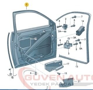 Seat İbiza - Cordoba Sağ Ön Kapı 2002-2009       -6L4831056S