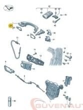 Dış Kapı Kolu Sol Ön Sol Arka (KEYLESSİZ) 5G0837205N  Golf 7 /Arteon / İbiza/