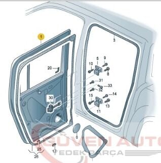 Vw Amarok Sağ Arka Kapı 2010>     -2H7833056R