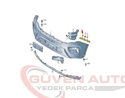 Amarok Ön Tampon Braketi Sol 2HJ807193F (2022-2025)