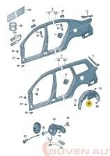 Passat B7 Sağ Arka Çamurluk Davlumbazı    3AA810972B 3AA810972