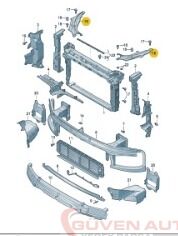 Skoda SuperB Far Üst Sacı Sağ 2024>       3P0805932A