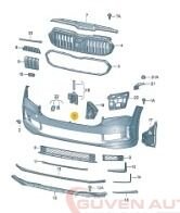 Skoda Superb Ön Tampon 2024>   3P0807218